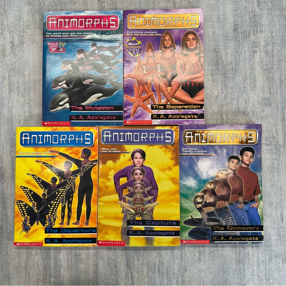 Animorphs Paperback Book Lot Of 5. #’s 6, 19, 20, 32 & 36